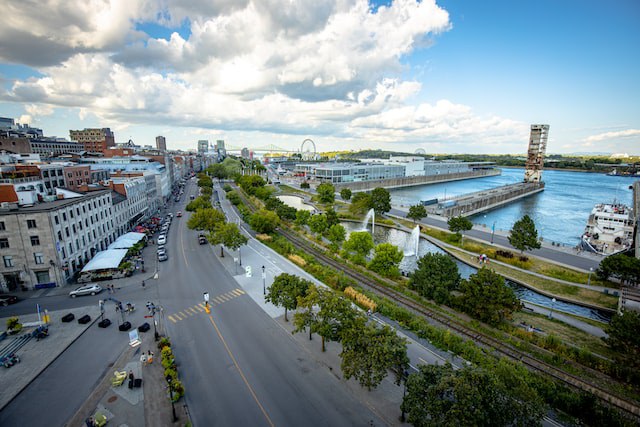 aerial view of city